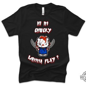 Hello Kitty Shirt Hello Kitty Horror Movie Shirt Horror Movie Hi Im Chucky Shirt Hello Kitty Chucky Shirt revetee 3