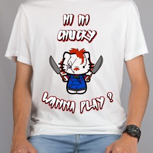 Hello Kitty Shirt Hello Kitty Horror Movie Shirt Horror Movie Hi Im Chucky Shirt Hello Kitty Chucky Shirt revetee 4