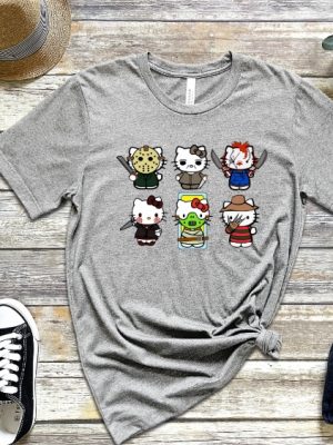 Halloween Hello Movie Kitty Shirt Kitty Horror Movie Villains Kitty In Scary Movie Costume Hello Kitty Chucky Shirt revetee 2