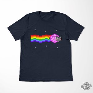 Nyan D20 Cat Shirt Dnd Shirt Dungeons And Cats Shirt Nyan Cat Shirt revetee 3