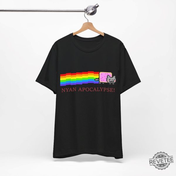 Nyan Cat 2000S Internet Meme Shirt Emo Scene Fashioned Tee Nyan Cat Shirt revetee 2