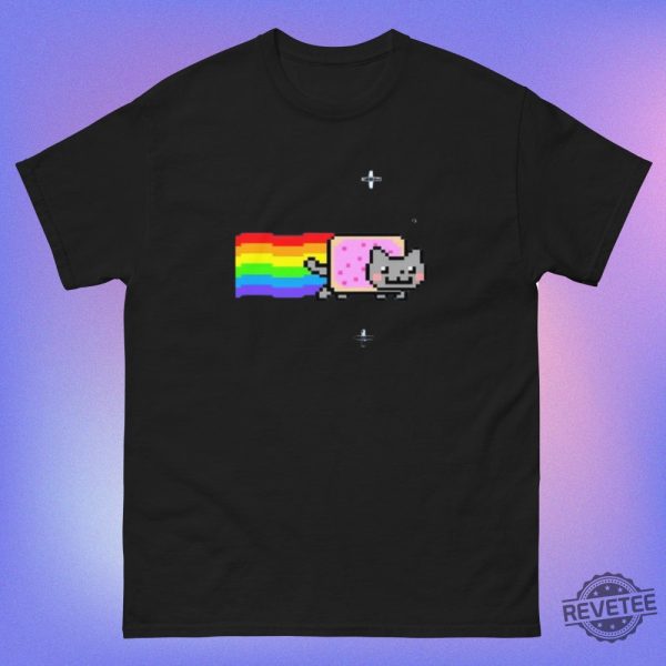 Nyan Cat Funny Meme Funny Shirt Unisex Cotton Nyan Cat Shirt revetee 3