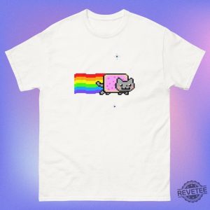 Nyan Cat Funny Meme Funny Shirt Unisex Cotton Nyan Cat Shirt revetee 4