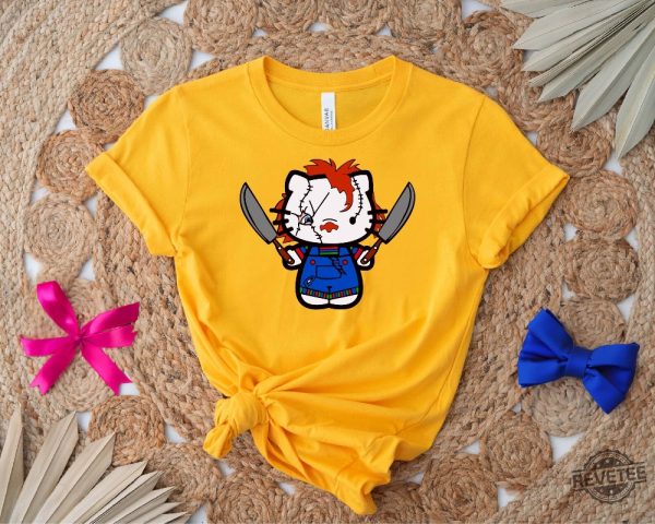 Hello Kitty Chucky Tshirts Halloween Hello Movie Kitty Shirt Hello Kitty Chucky Shirt revetee 2