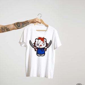 Hello Kitty Chucky Tshirts Halloween Hello Movie Kitty Shirt Hello Kitty Chucky Shirt revetee 3