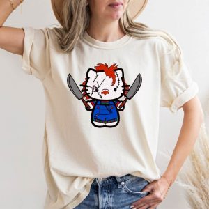 Hello Kitty Chucky Tshirts Halloween Hello Movie Kitty Shirt Hello Kitty Chucky Shirt revetee 4