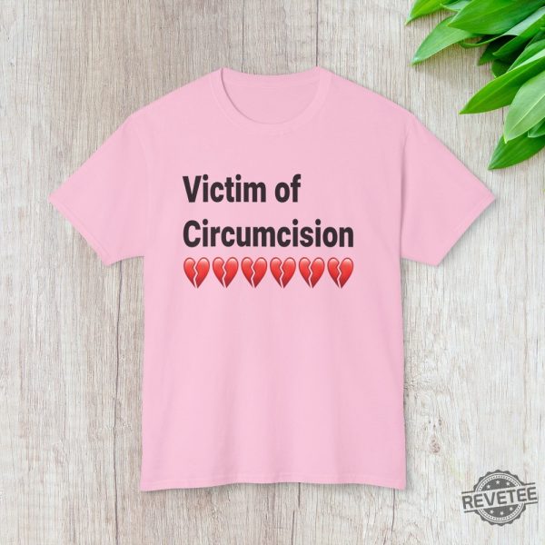 Victim Of Circumcision Humorous Graphic Tee Funny Comedy Shirt revetee 1