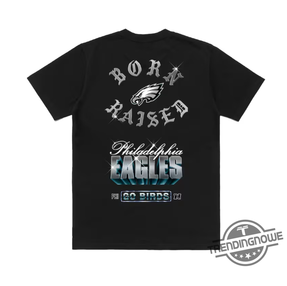 Philadelphia Eagles Shirt Born Raised Philadelphia Eagles Chrome Rocker T Shirt Sweatshirt Hoodie