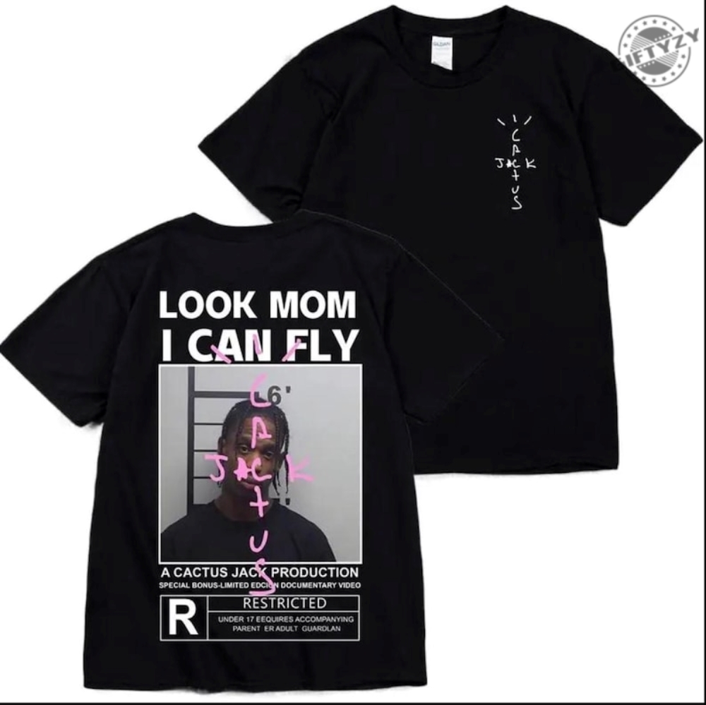 Travis Scott Mugshot Tee Cactus Jack Shirt giftyzy 1