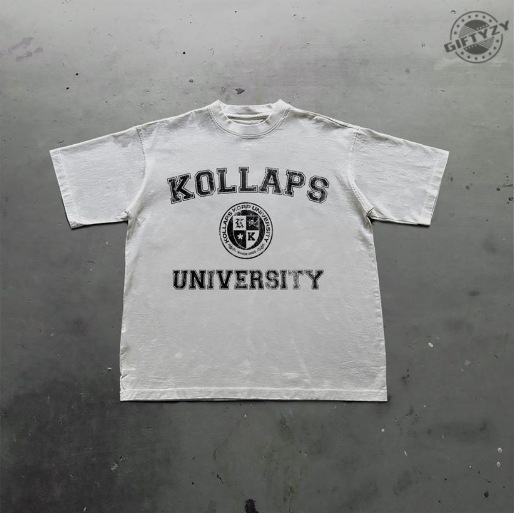 Kollaps University Hy2k Harajuku Streetwear Fashion Vamp Shirt