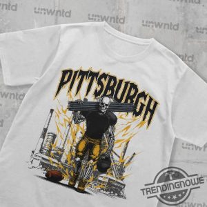 Pittsburgh Football Shirt Graphic Tees Skeleton Shirt Merch Tee Gift Shirt Vintage Skeleton Football Shirt trendingnowe 2