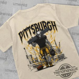 Pittsburgh Football Shirt Graphic Tees Skeleton Shirt Merch Tee Gift Shirt Vintage Skeleton Football Shirt trendingnowe 3