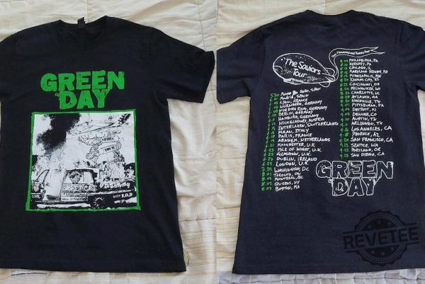 Green Day The Saviors 2024 Tour Shirt Green Day Band Graphic Tee Green Day Concert Shirt revetee 1