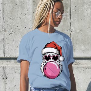 funny bubblegum santa claus christmas shirt vintage xmas gift