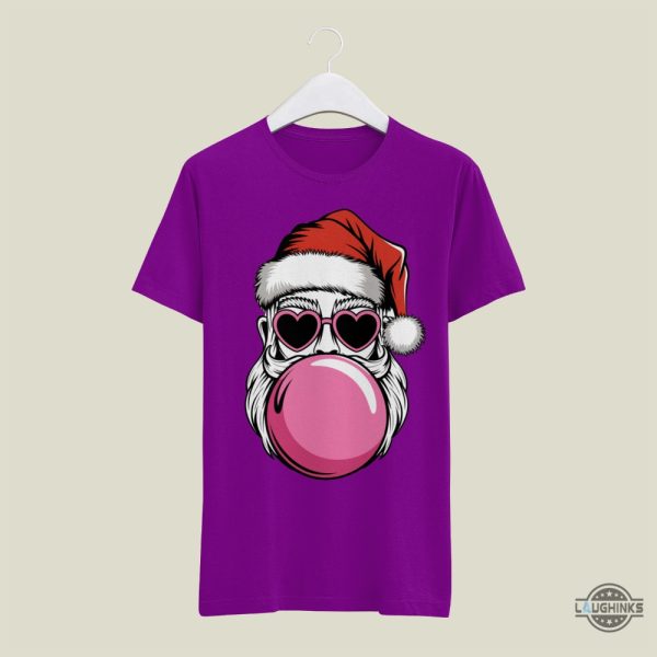 funny bubblegum santa claus christmas shirt vintage xmas gift