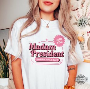 barbie madam president kamala and tim shirt harris walz 2024 tee