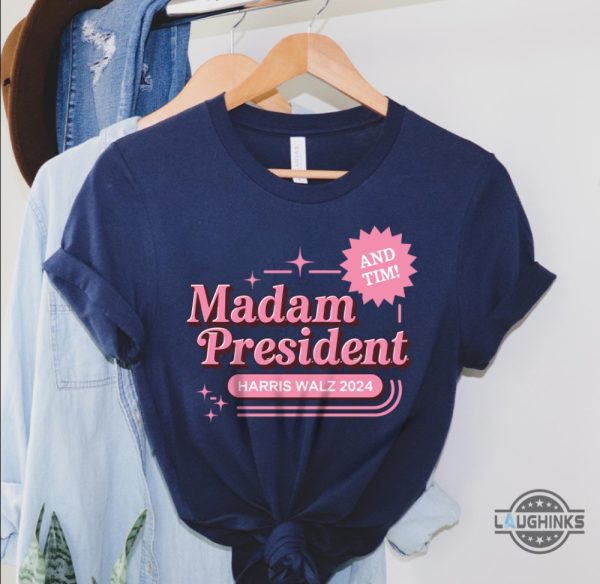 barbie madam president kamala and tim shirt harris walz 2024 tee