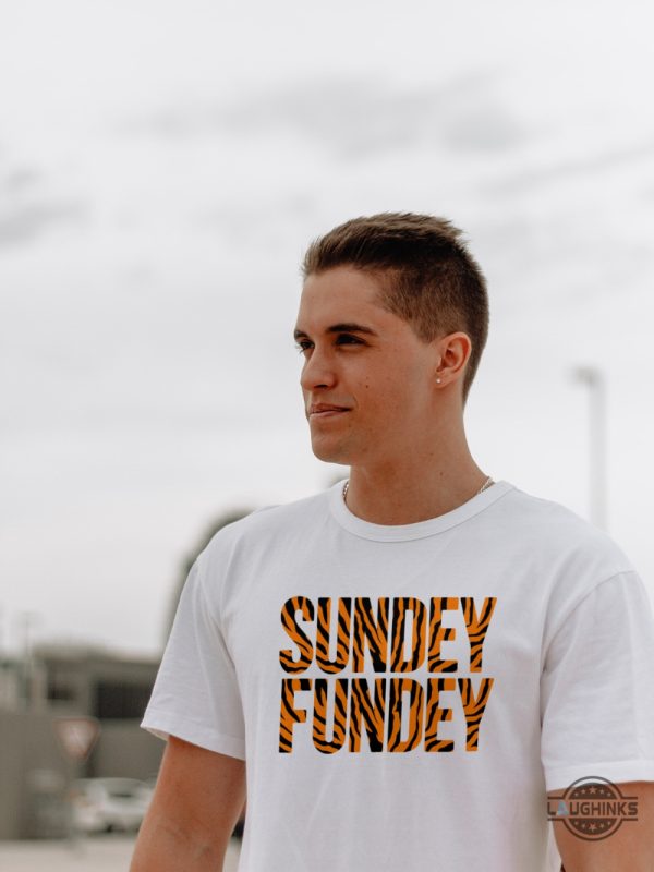 sundey fundey cincinnati bengals tiger shirt sunday funday football graphic tee