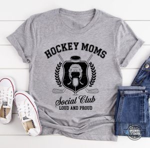 hockey moms social clubs shirt sports mom loud and proud graphic tee