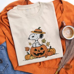 the peanuts pumpkin snoopy halloween embroidered sweatshirt t shirt hoodie