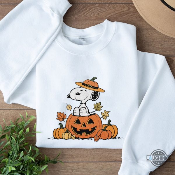 the peanuts pumpkin snoopy halloween embroidered sweatshirt t shirt hoodie