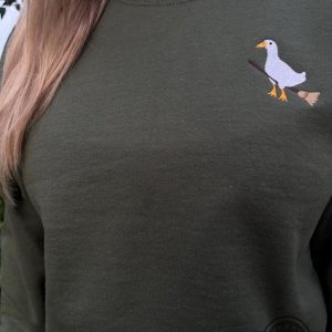 spooky silly goose riding broomstick halloween embroidered sweatshirt t shirt hoodie laughinks 4