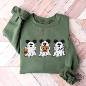 trick or treat mickey ghosts embroidered sweatshirt t shirt hoodie disney halloween spooky tshirt gift laughinks 1