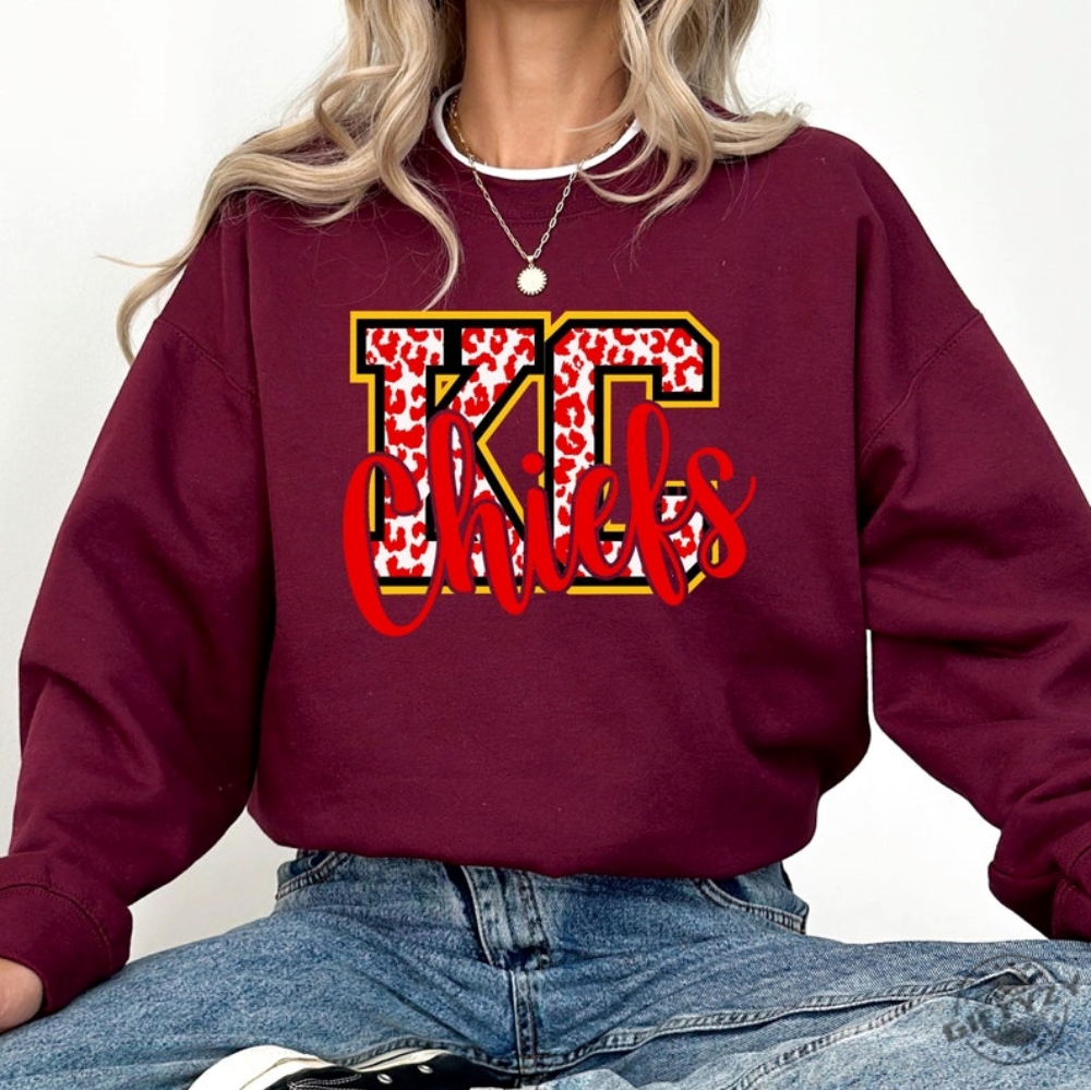 Kansas City Football Shirt Trendy Football Crewneck Sweatshirt Kansas City Hoodie Game Day Tshirt Taylor Travis Kc Chiefs Shirt giftyzy 1