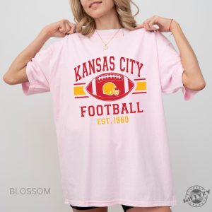 Kansas City Football Shirt Trendy Kansas City Fan Hoodie Football Crewneck Sweatshirt Kansas City Tshirt Game Day Tee Taylor Travis Shirt giftyzy 6