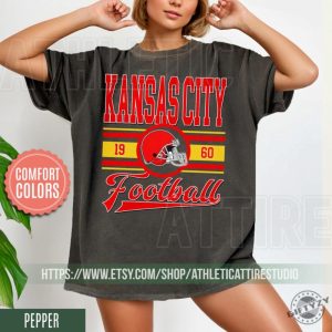 Kansas City Football Vintage Style Shirt Kansas City Football Crewneck Sweatshirt Football Tshirt Kansas City Fan Gifts giftyzy 2