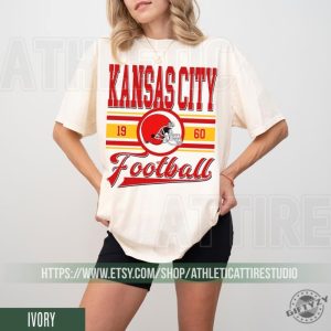 Kansas City Football Vintage Style Shirt Kansas City Football Crewneck Sweatshirt Football Tshirt Kansas City Fan Gifts giftyzy 3