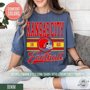 Kansas City Football Vintage Style Shirt Kansas City Football Crewneck Sweatshirt Football Tshirt Kansas City Fan Gifts giftyzy 5