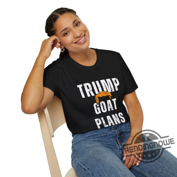 Funny Trump Wig Trump Goat Plans Shirt Political Tee Novelty Shirt Humorous Graphic Shirt President Parody Apparel trendingnowe 2