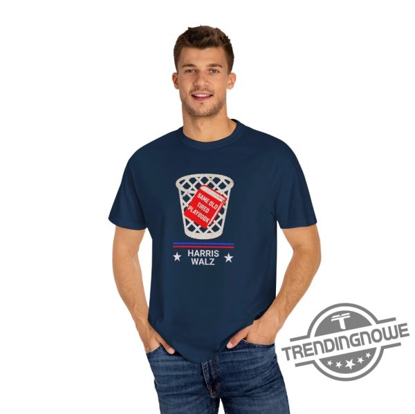 Same Old Tired Playbook Shirt Harris Walz 2024 Election Shirt Democrat T Shirt Anti Trump Shirt Vote Blue Tee trendingnowe 1