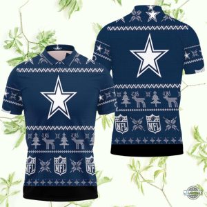 dallas cowboys polo shirt christmas ugly version gift for fans 3d golf shirts