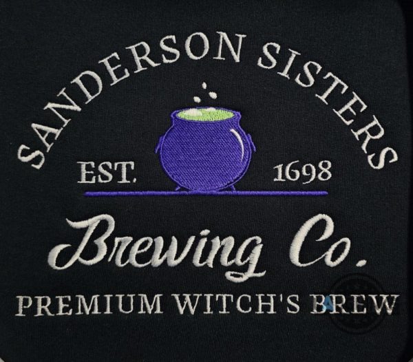 sanderson sisters embroidered sweatshirt t shirt hoodie hocus pocus witches halloween tv series movie autumn fall leaves gift laughinks 1