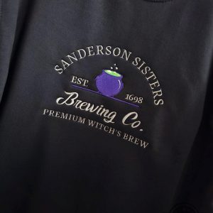 sanderson sisters embroidered sweatshirt t shirt hoodie hocus pocus witches halloween tv series movie autumn fall leaves gift laughinks 2