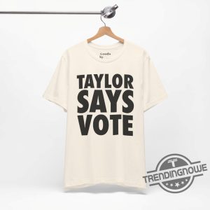 Taylor Says Vote Shirt Frankie Says Relax Unisex Short Sleeve Tee Kamala Harris Childless Cat Lady Sh1rt trendingnowe 2