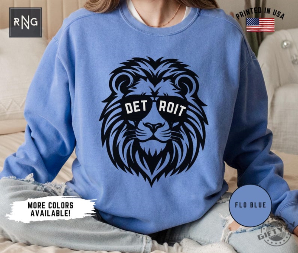 Detroit Football Shirt Lions Football Sweatshirt Detroit Football Crewneck Hoodie Detroit Sports Apparel Retro Lions Football Gift