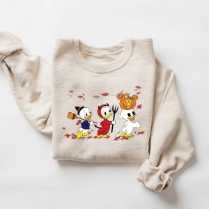 90S Halloween Sweatshirt Retro Halloween Ducks Shirt Halloween Cartoon Sweatshirt revetee 2