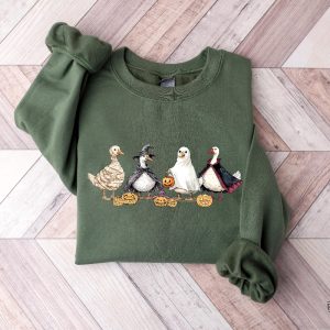 Halloween Ghost Ducks Sweatshirt Ghost Ducks Sweatshirt Anaheim Ducks Shirt Mighty Ducks Shirt revetee 3