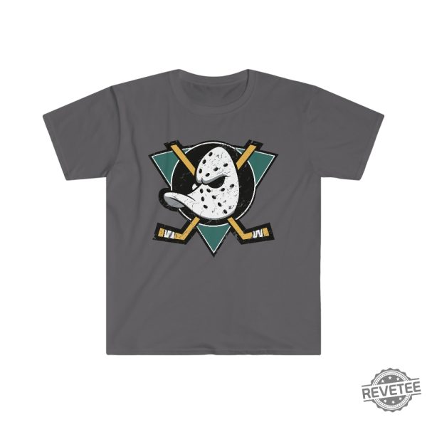 Anaheim Mighty Ducks Distressed Unisex Softstyle T Shirt Mighty Ducks Shirt Anaheim Ducks Shirt revetee 2