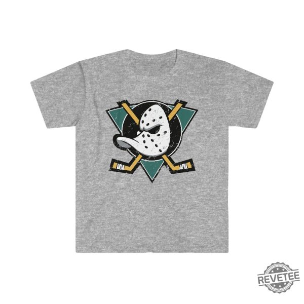 Anaheim Mighty Ducks Distressed Unisex Softstyle T Shirt Mighty Ducks Shirt Anaheim Ducks Shirt revetee 4