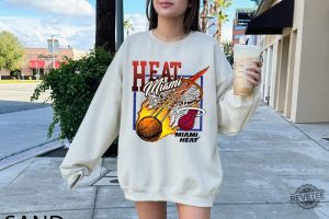 Vintage Miami Basketball Sweatshirt Heat Crewneck Sweatshirt Miami Shirt Miami Heat Shirt revetee 2