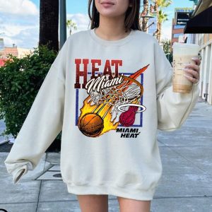 Vintage Miami Basketball Sweatshirt Heat Crewneck Sweatshirt Miami Shirt Miami Heat Shirt revetee 2