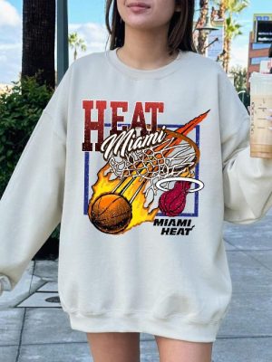 Vintage Miami Basketball Sweatshirt Heat Crewneck Sweatshirt Miami Shirt Miami Heat Shirt revetee 2