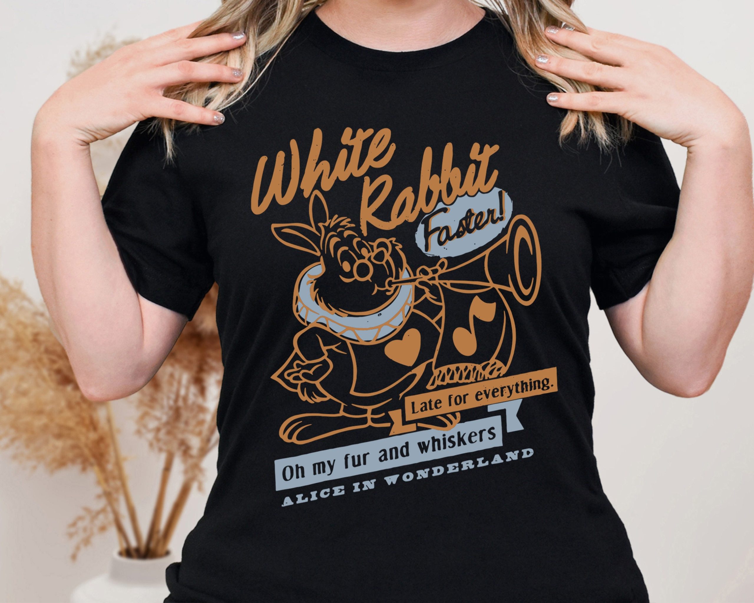 Retro White Rabbit Alice In Wonderland T Shirt Alice In Chains T Shirt