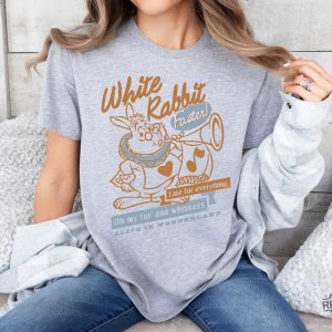 Retro White Rabbit Alice In Wonderland T Shirt Alice In Chains T Shirt revetee 1