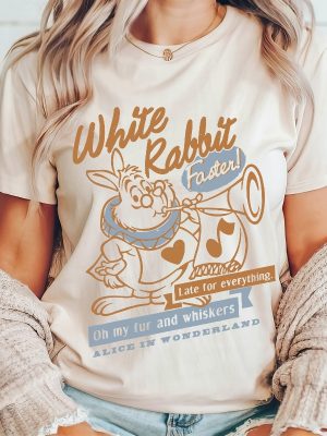 Retro White Rabbit Alice In Wonderland T Shirt Alice In Chains T Shirt revetee 2