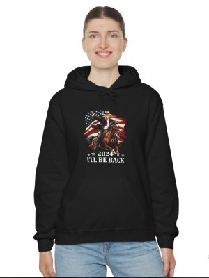 Donald Trump 2024 Shirt Trump Riding A Horse With The American Flag Cowboy Trump Tshirt revetee 3